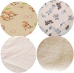 Ersatzbezug f�r unsere Wickelauflage mit Baumwollfleece-F�llung 75 x 80 cm - Baumwollsatin kbA